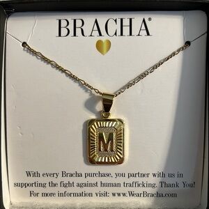 Bracha Initial Card Necklace